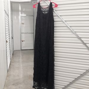 Black Lace Maxi Dress